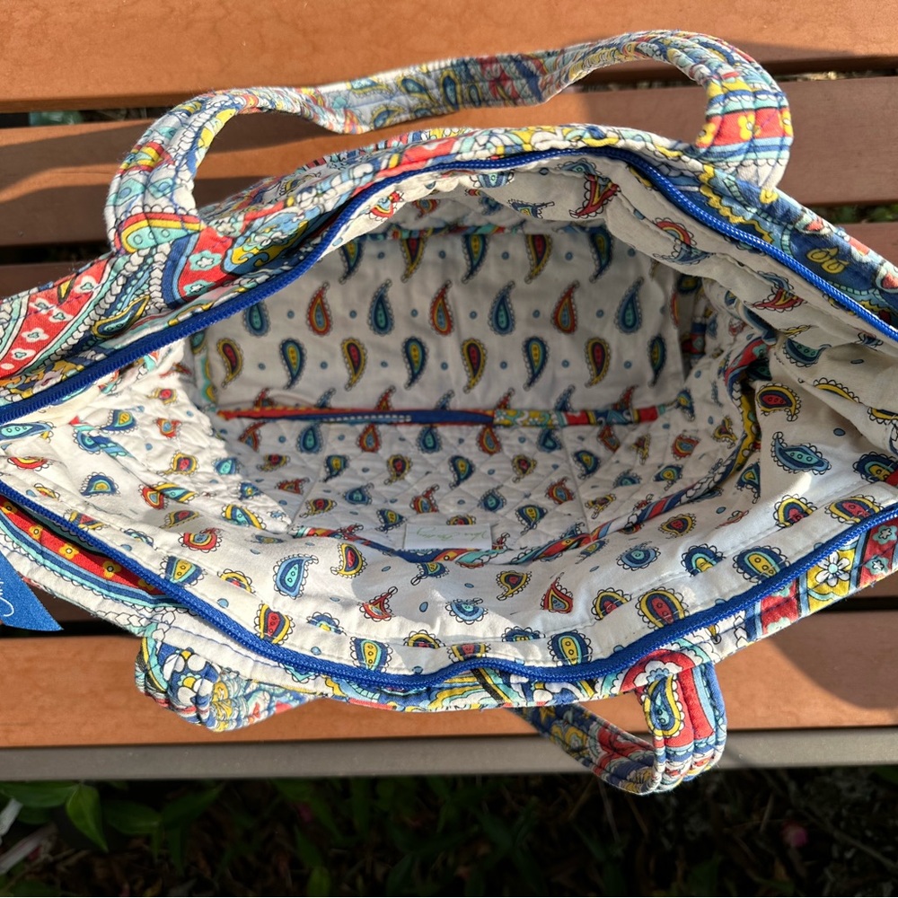 Vera Bradley Marina Paisley Mandy Zippered Shoulder Bag - Picture 2 of 13